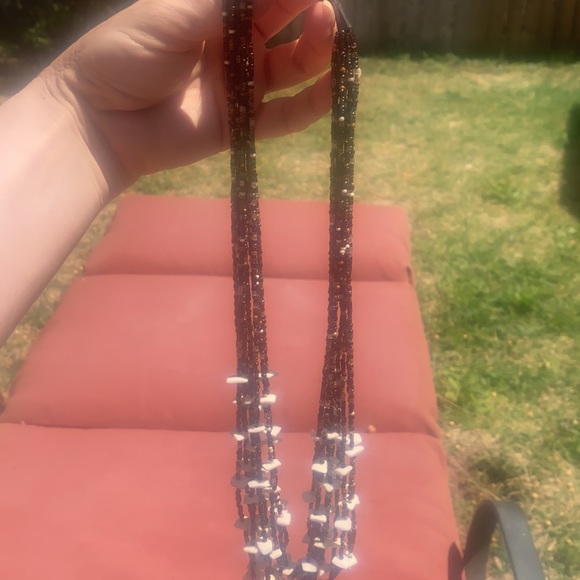 Native American handmade fetish necklace shell l heishi seed beads Apache Navajo - Picture 6 of 14